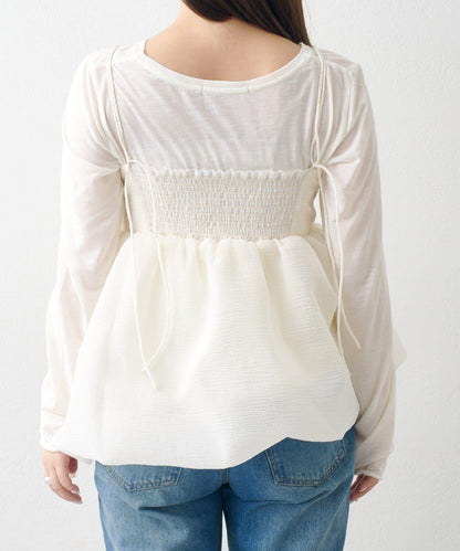 歐根紗束胸上衣