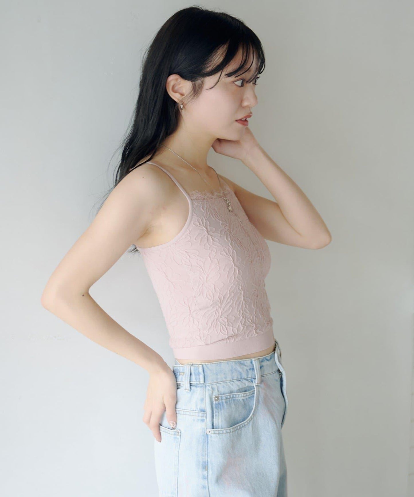 帶胸墊 花卉提花 吊帶背心