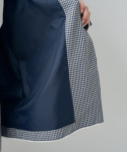 珠點蕾絲格紋夾克