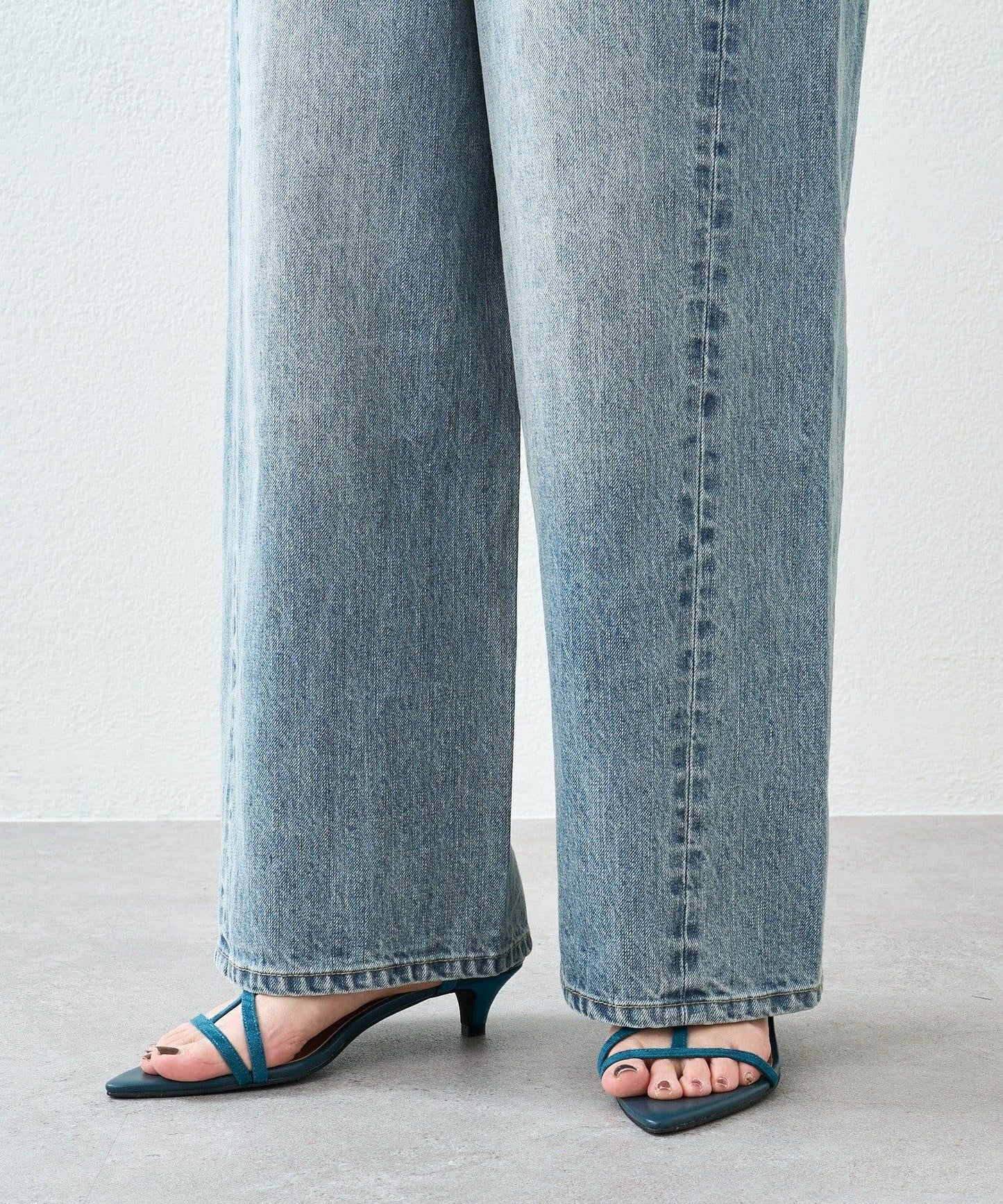 A・MONN(アモン) add 前中窄版設計 牛仔牛仔褲