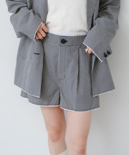 2026春夏目錄 可成套搭配 蕾絲花邊格紋 休閒短褲