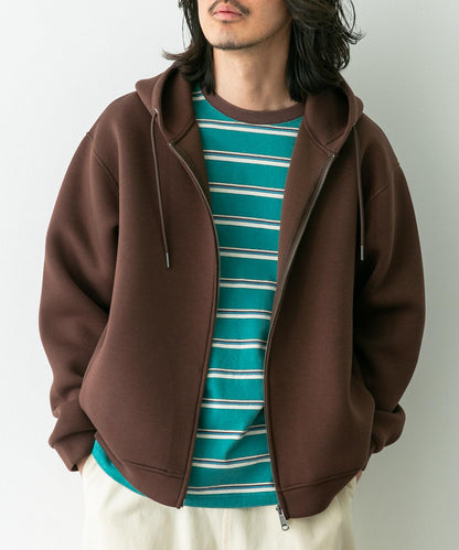 空氣層針織 拉鍊連帽衛衣