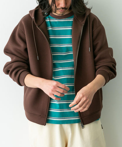 空氣層針織 拉鍊連帽衛衣