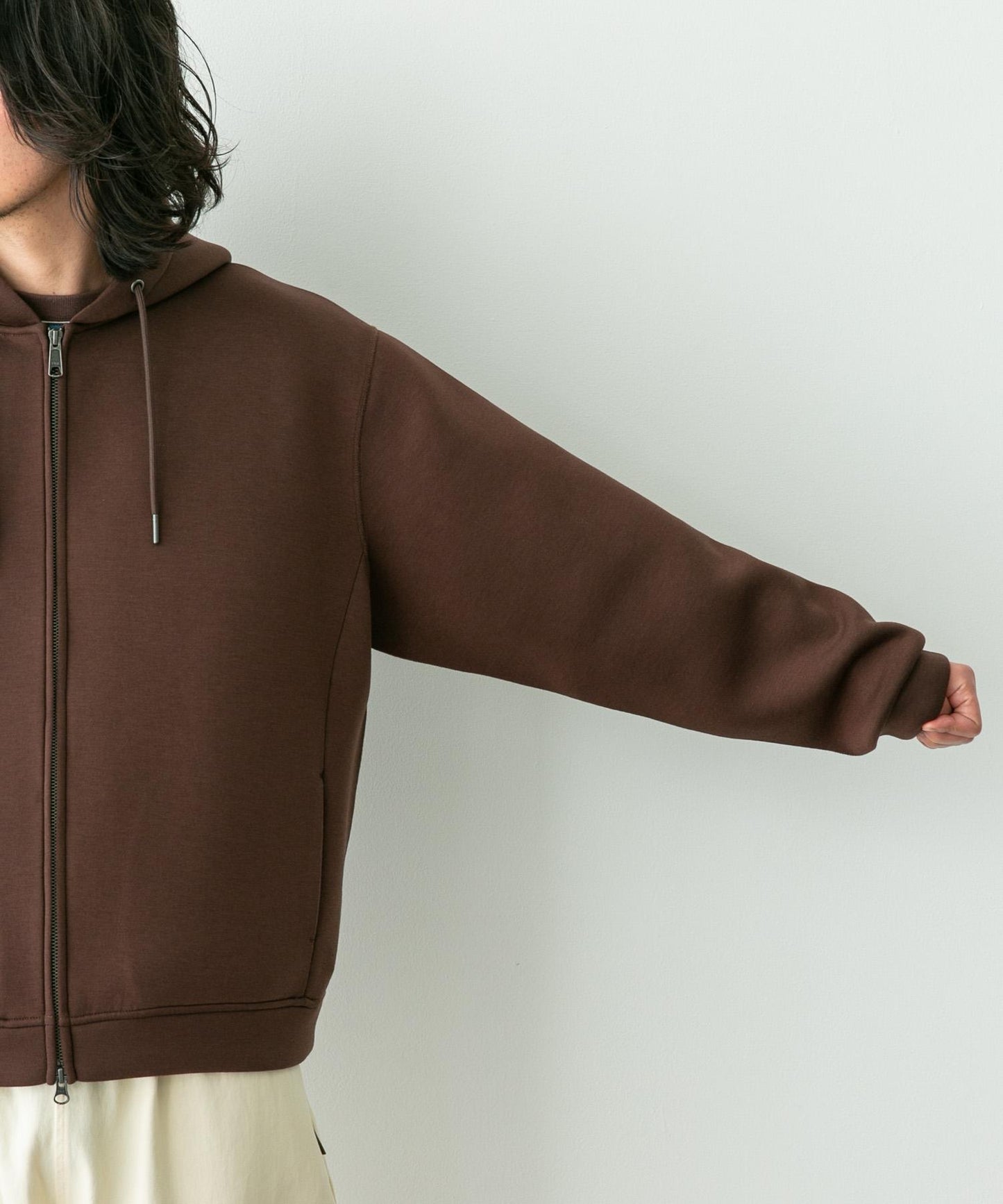 空氣層針織 拉鍊連帽衛衣