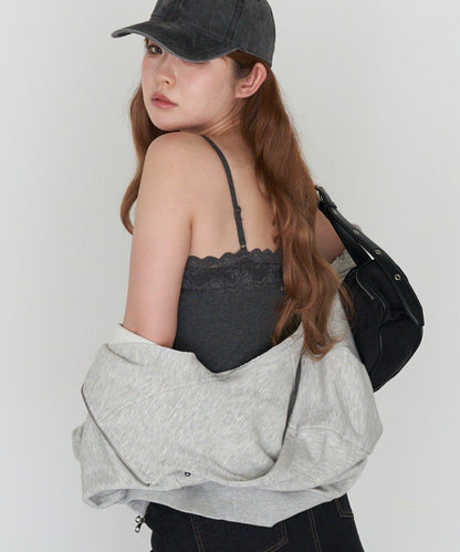 帶胸墊蕾絲吊帶背心