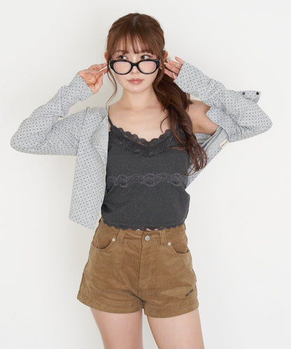 帶胸墊蕾絲吊帶背心