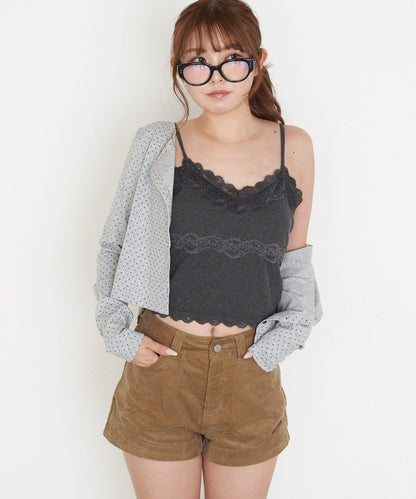 帶胸墊蕾絲吊帶背心