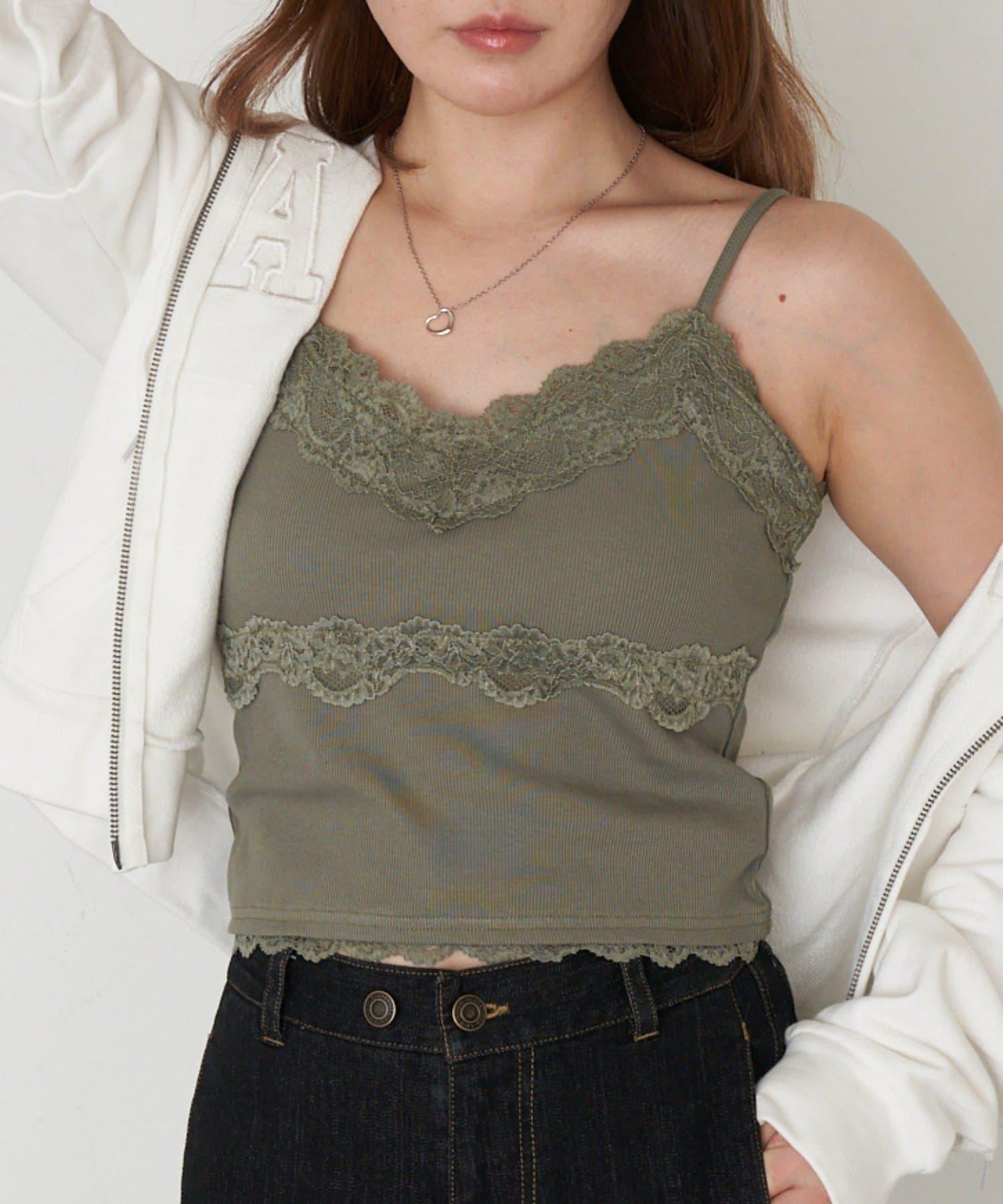 帶胸墊蕾絲吊帶背心