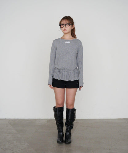 帶扣帶裝飾長筒靴