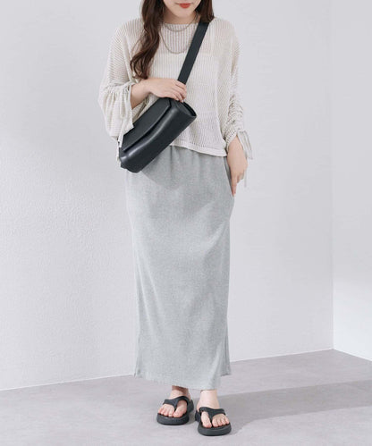 網眼抽繩設計套頭上衣