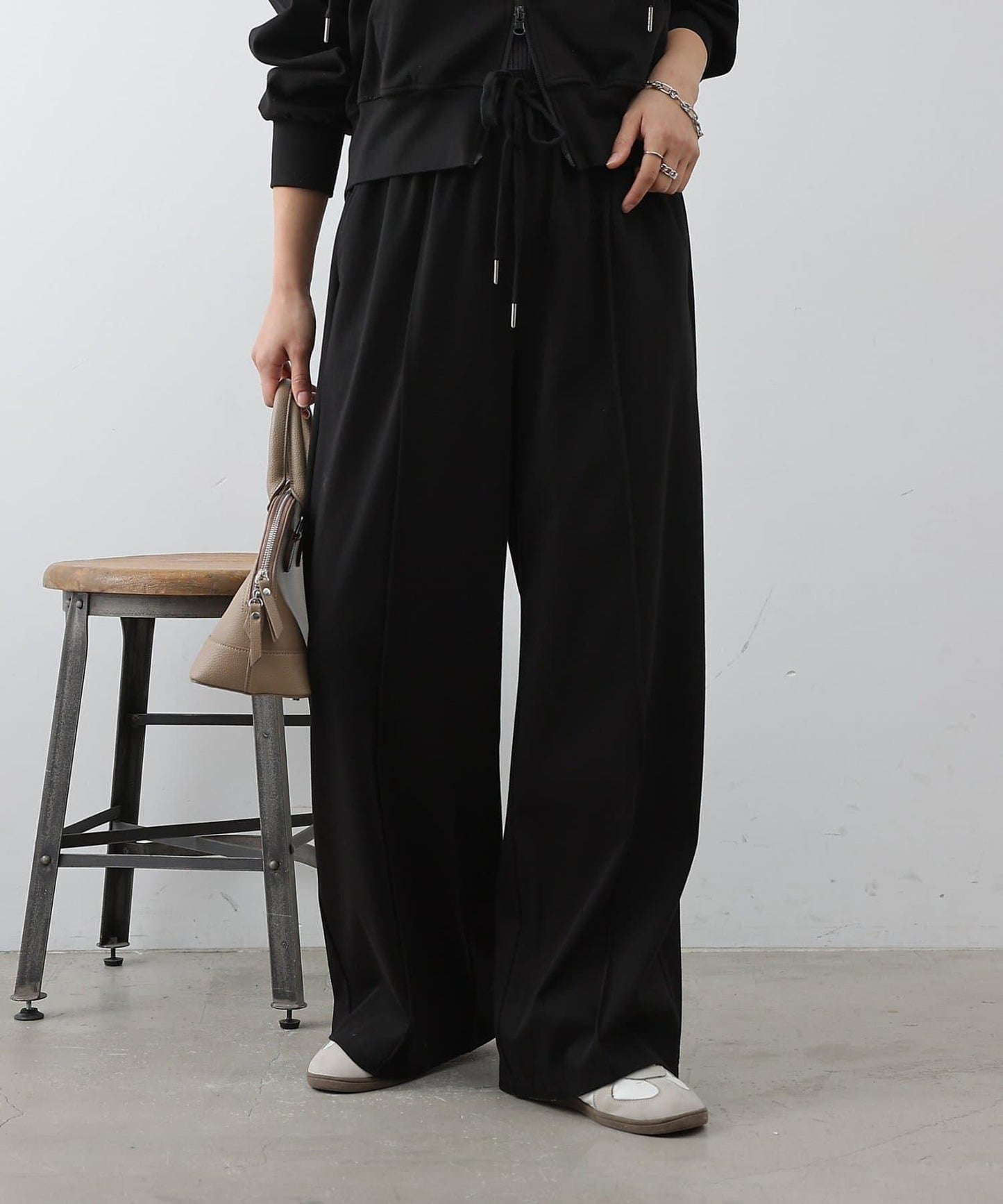 套裝可搭配 闊腿版型 中縫設計 4WAY彈力 闊腿褲