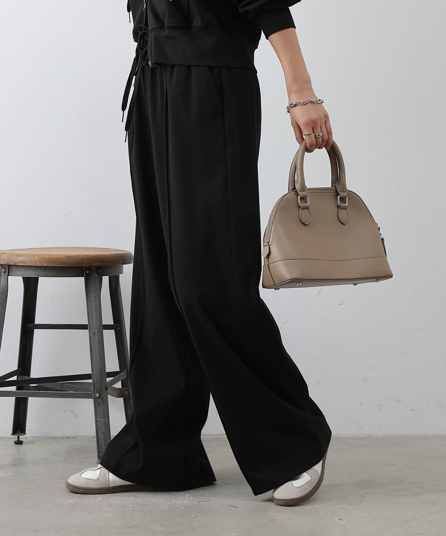 套裝可搭配 闊腿版型 中縫設計 4WAY彈力 闊腿褲