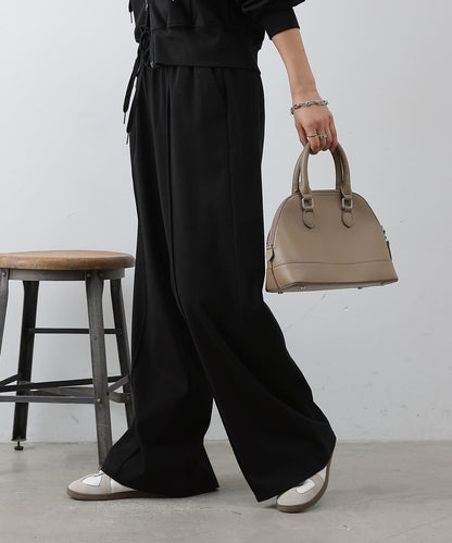 套裝可搭配 闊腿版型 中縫設計 4WAY彈力 闊腿褲