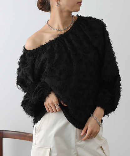 流蘇提花 多種穿法 設計女式上衣