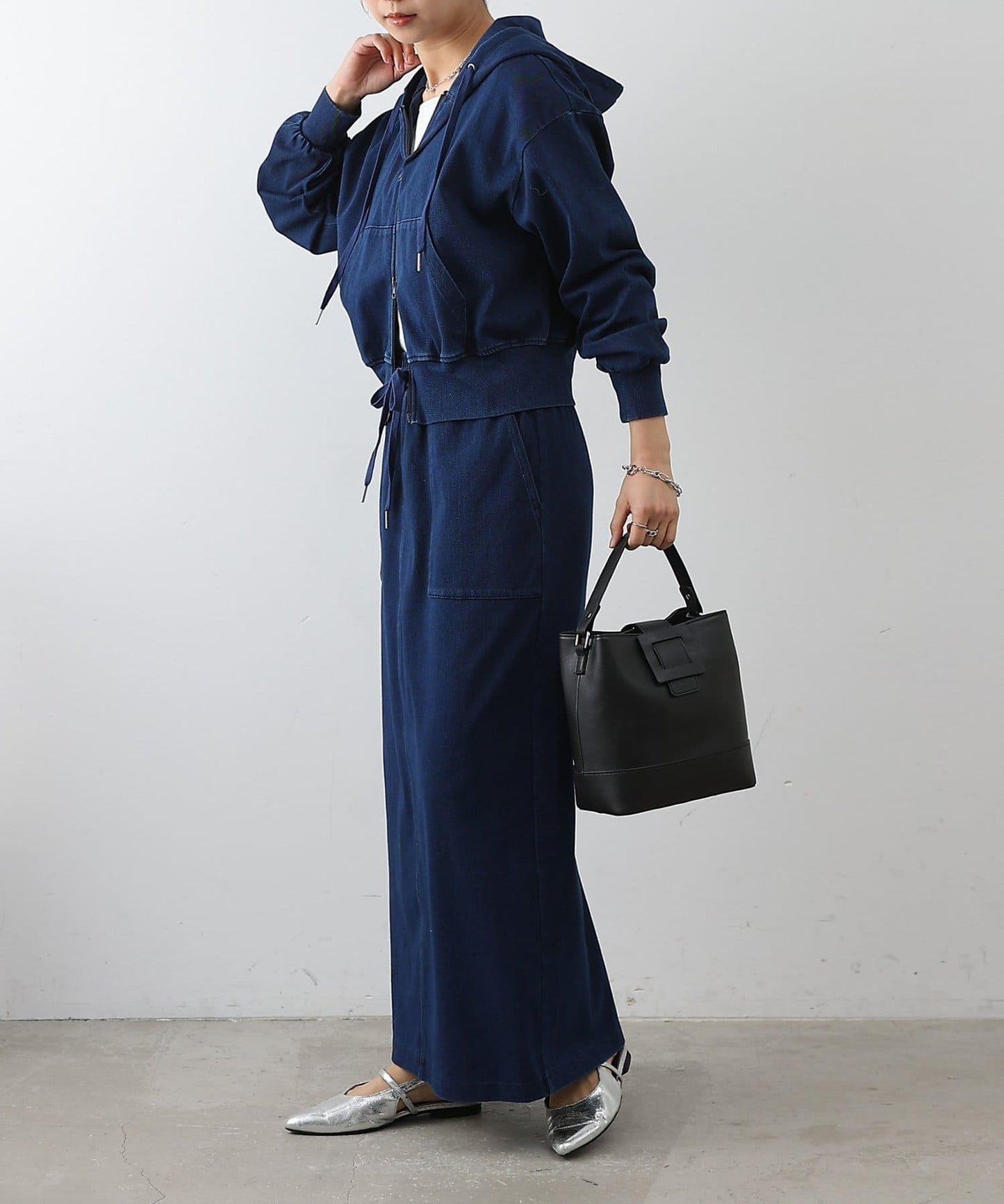 可成套搭配 四向彈力 雙拉鍊 連帽外套