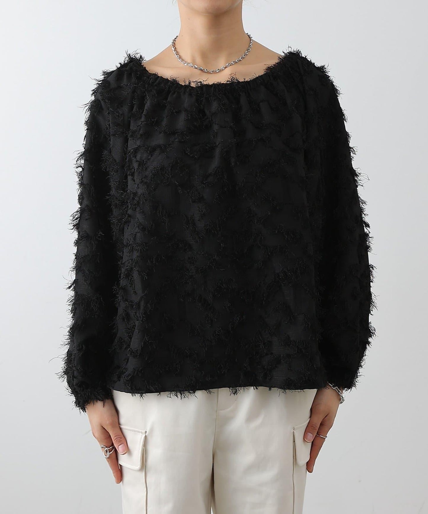 流蘇提花 多種穿法 設計女式上衣