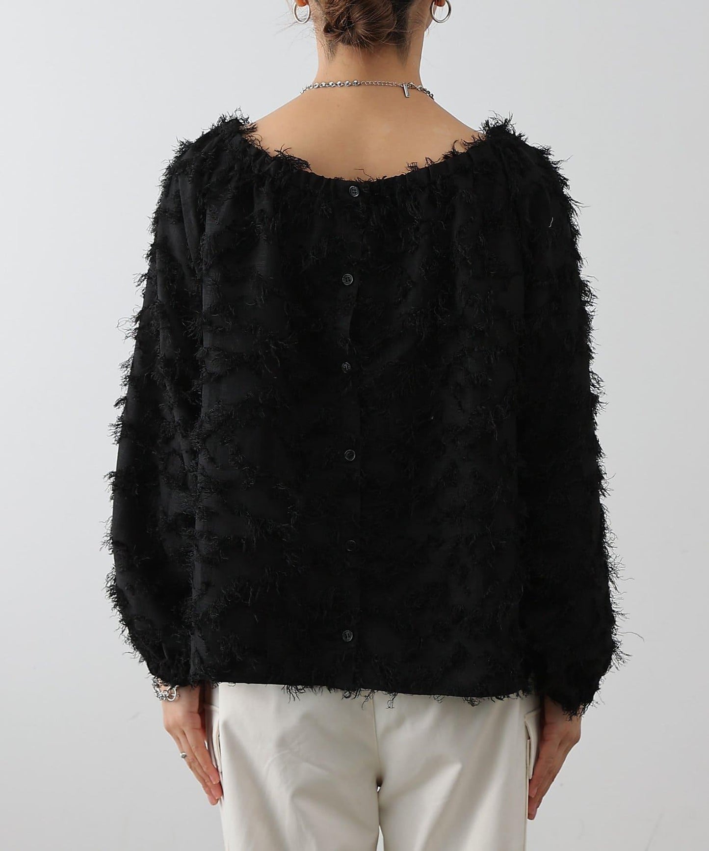 流蘇提花 多種穿法 設計女式上衣