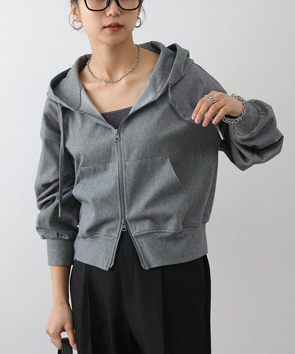 可成套搭配 四向彈力 雙拉鍊 連帽外套