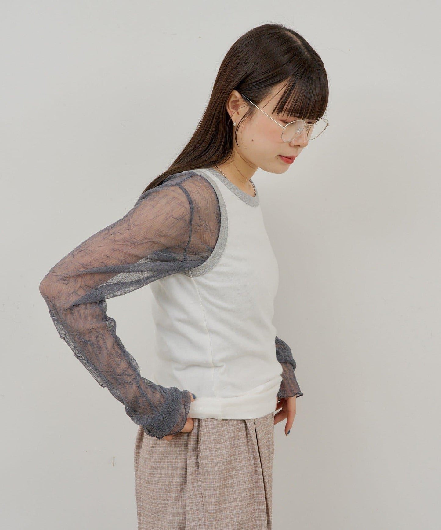 WHIMSIC 對比色設計背心 Tank Top