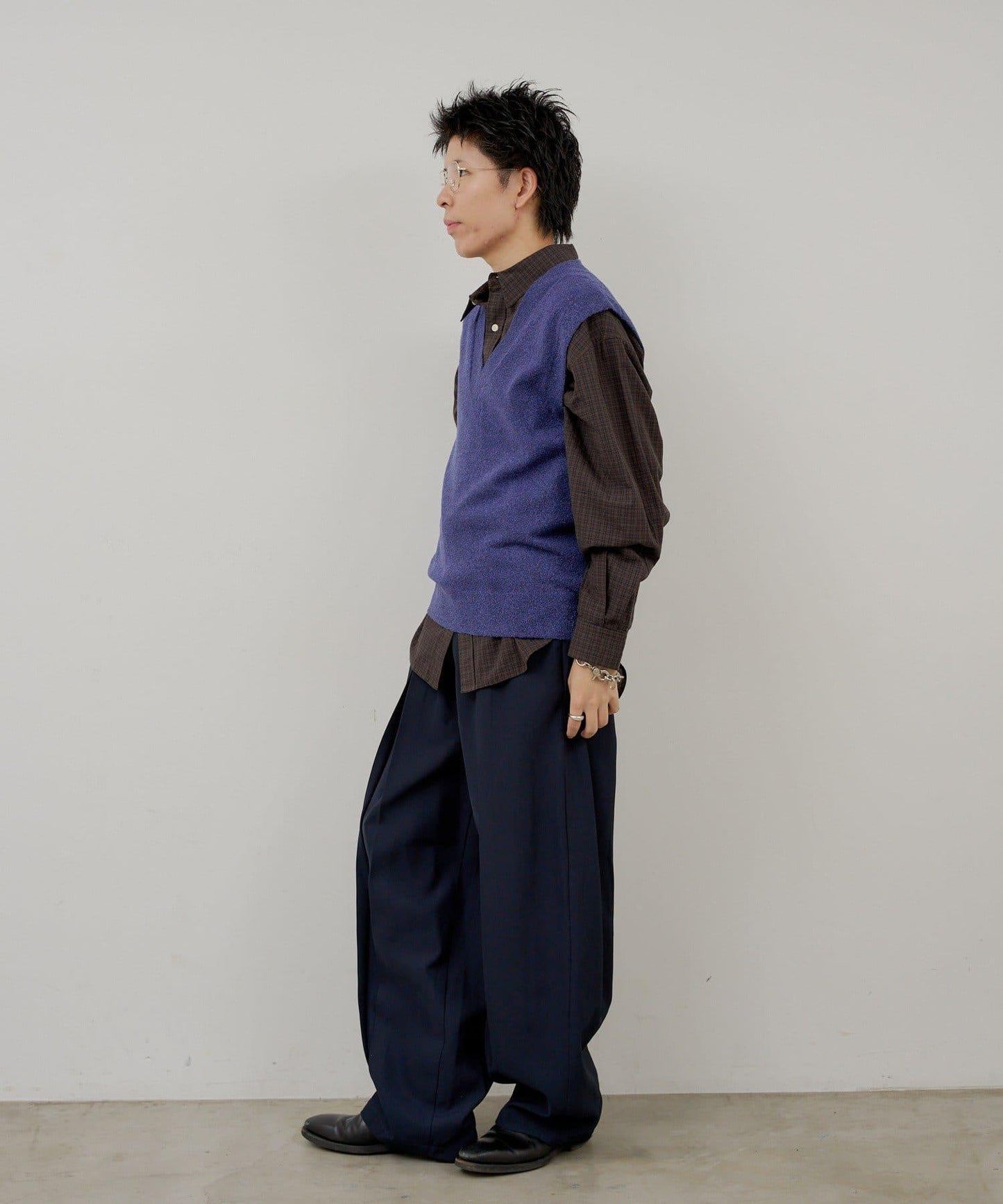 WHIMSIC 圈圈呢V領針織背心