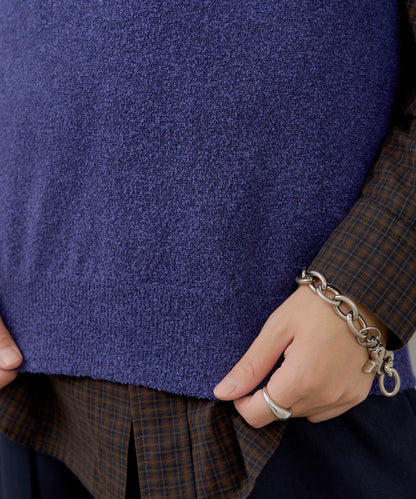 WHIMSIC 圈圈呢V領針織背心