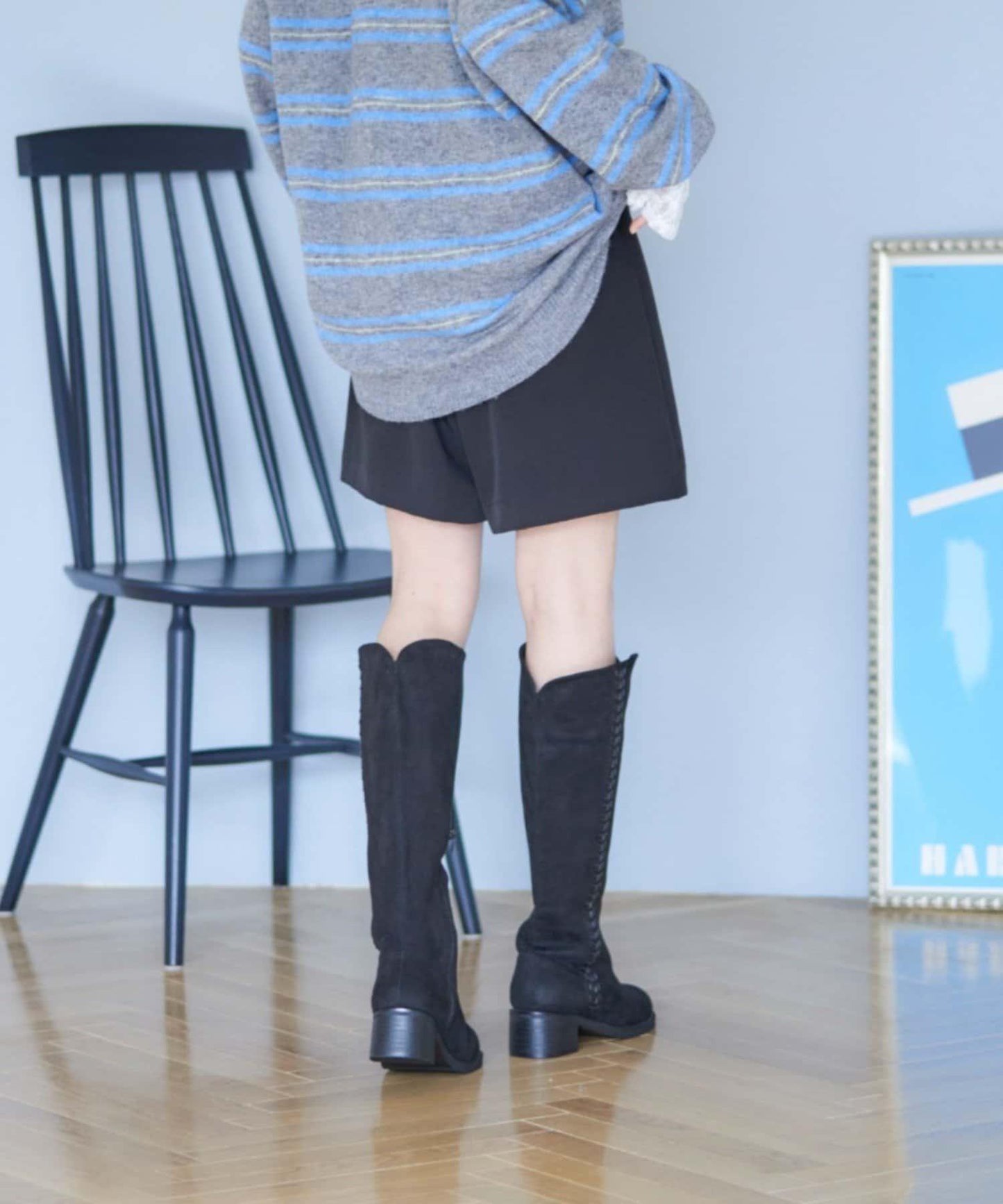 RMAF 側邊縫線長筒靴