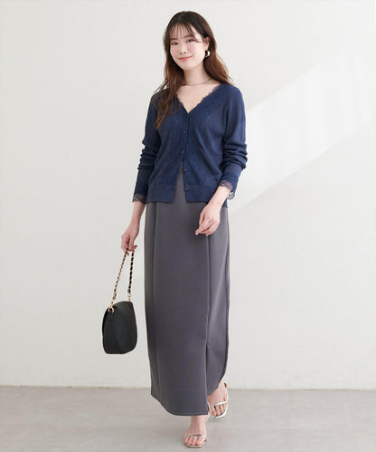 側邊條紋 窄身版 半身裙