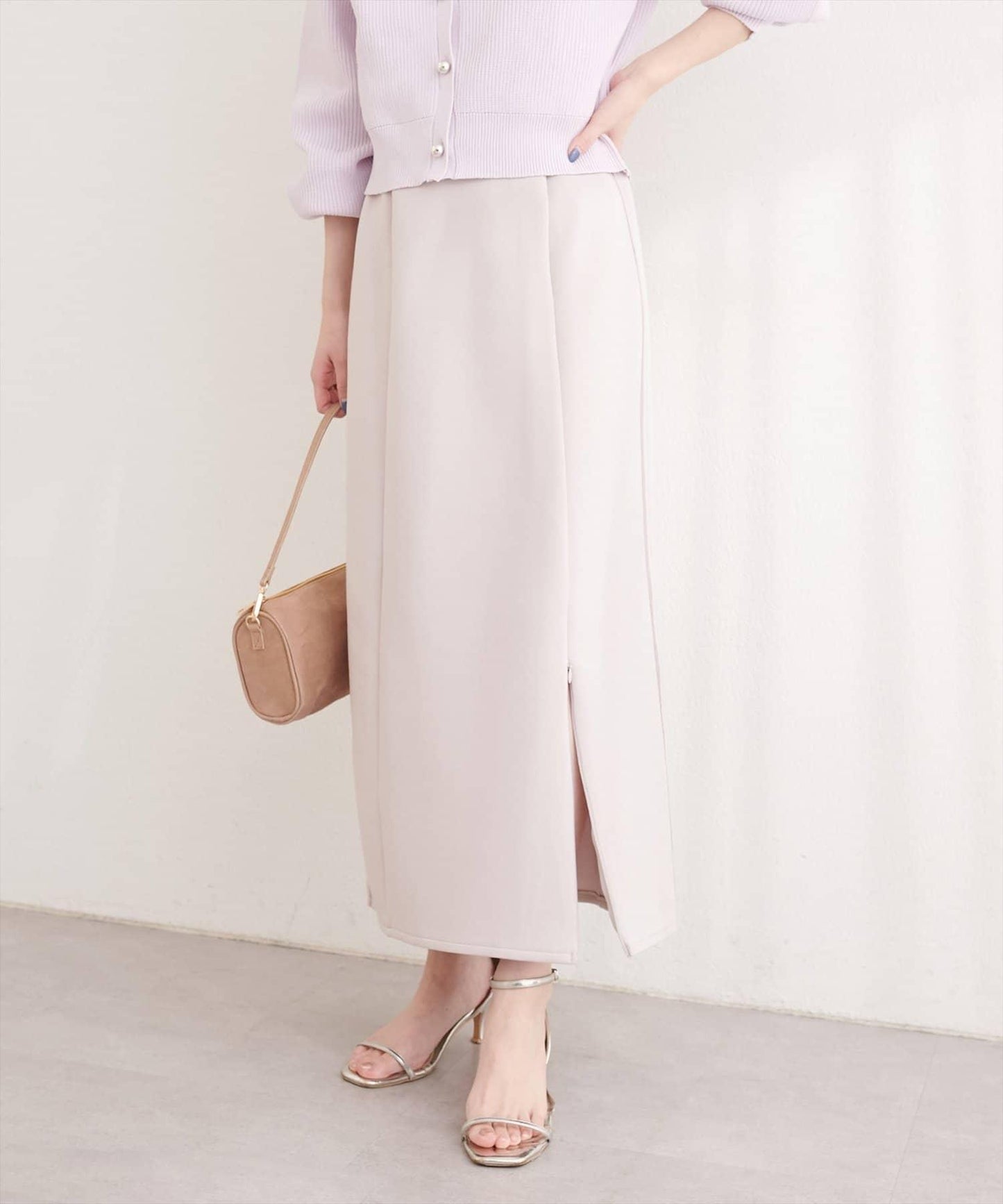 側邊條紋 窄身版 半身裙