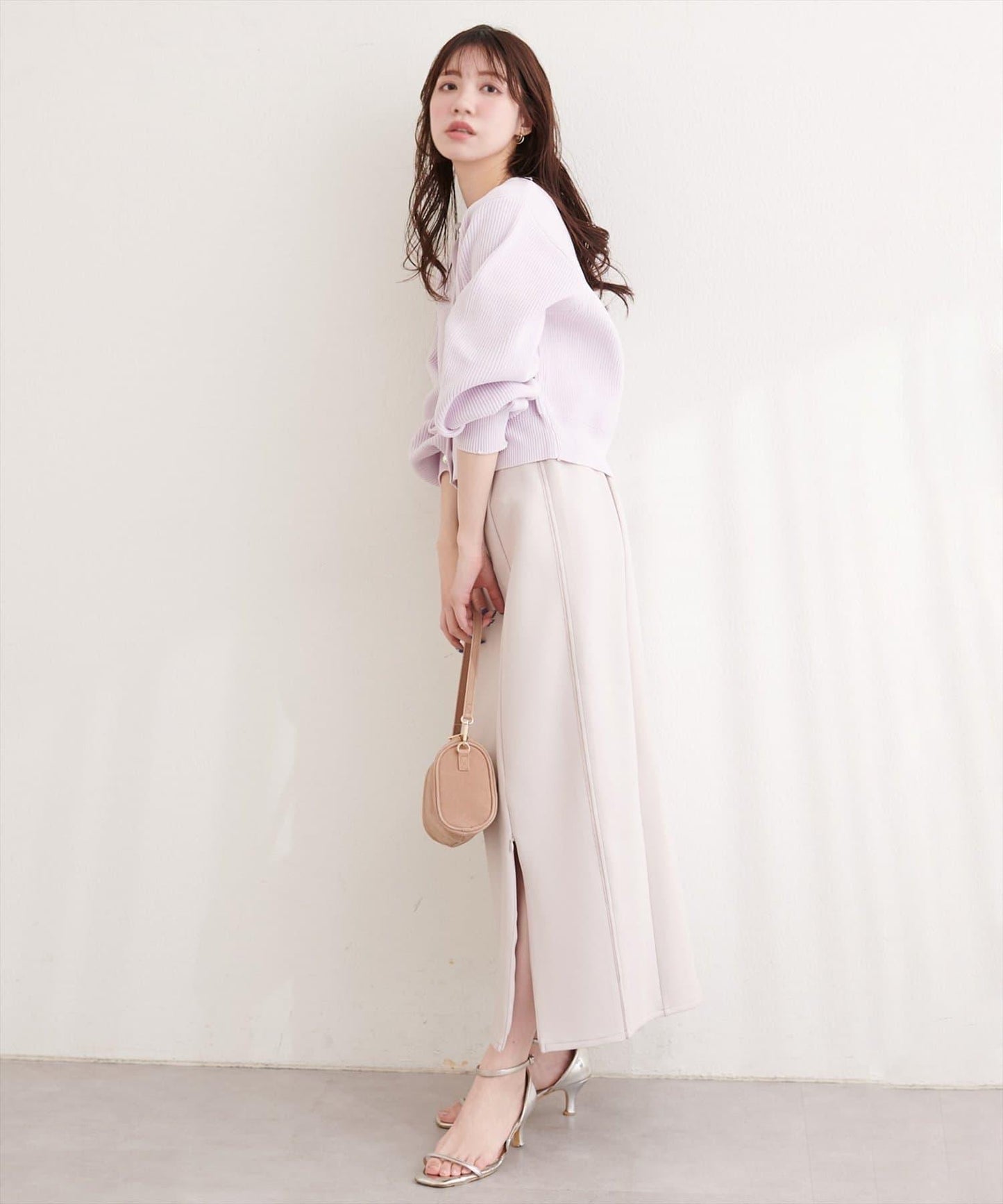 側邊條紋 窄身版 半身裙