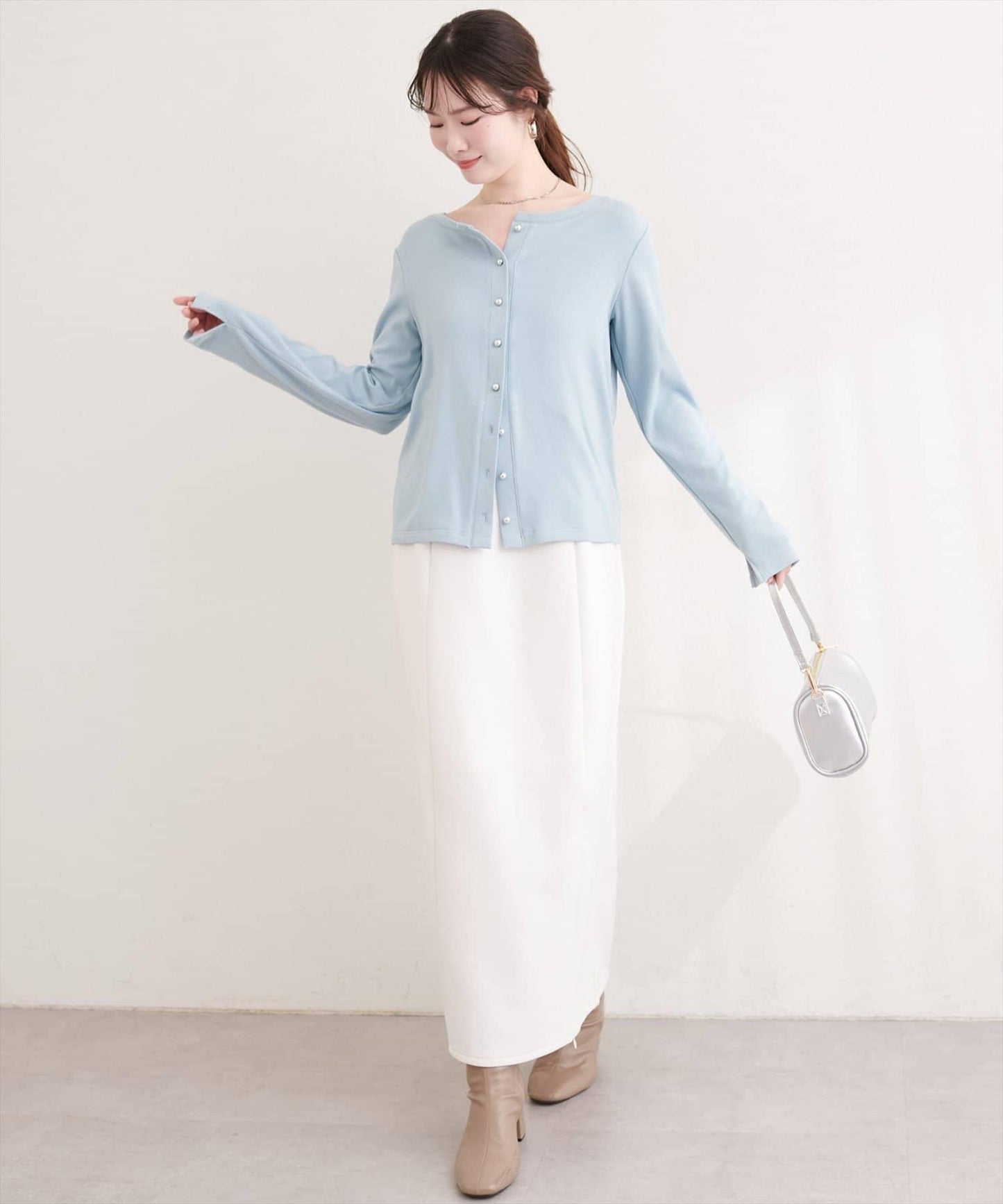 側邊條紋 窄身版 半身裙