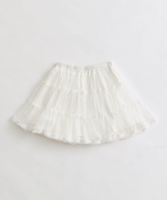 薄紗層疊設計短款半身裙