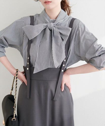 微高領荷葉邊襯衫