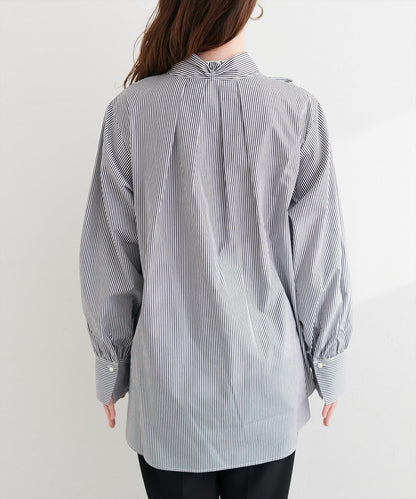 微高領荷葉邊襯衫