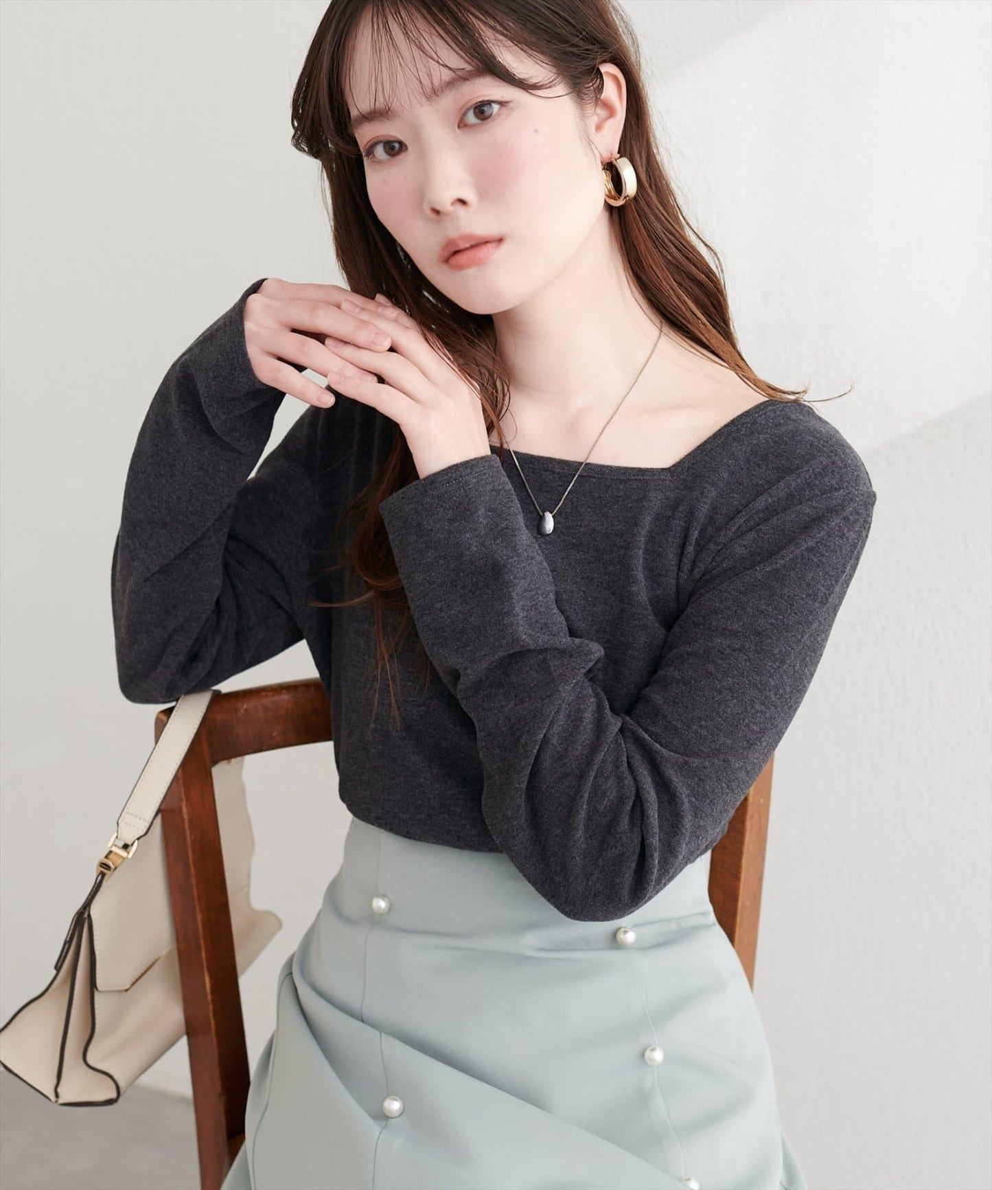 毛絨蓬鬆 2WAY 設計 套頭衫