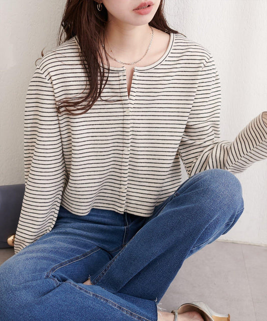 加絨毛絨感 2WAY設計 針織開衫