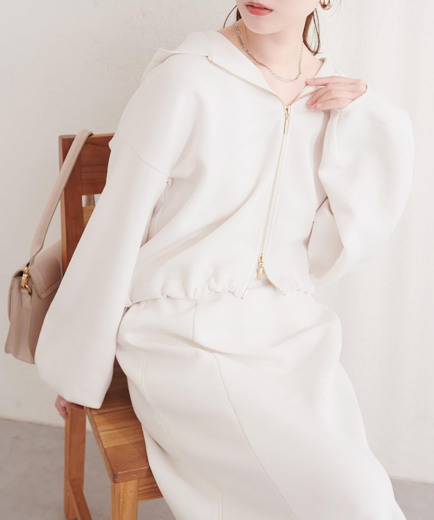 側邊條紋袖設計 連帽衛衣