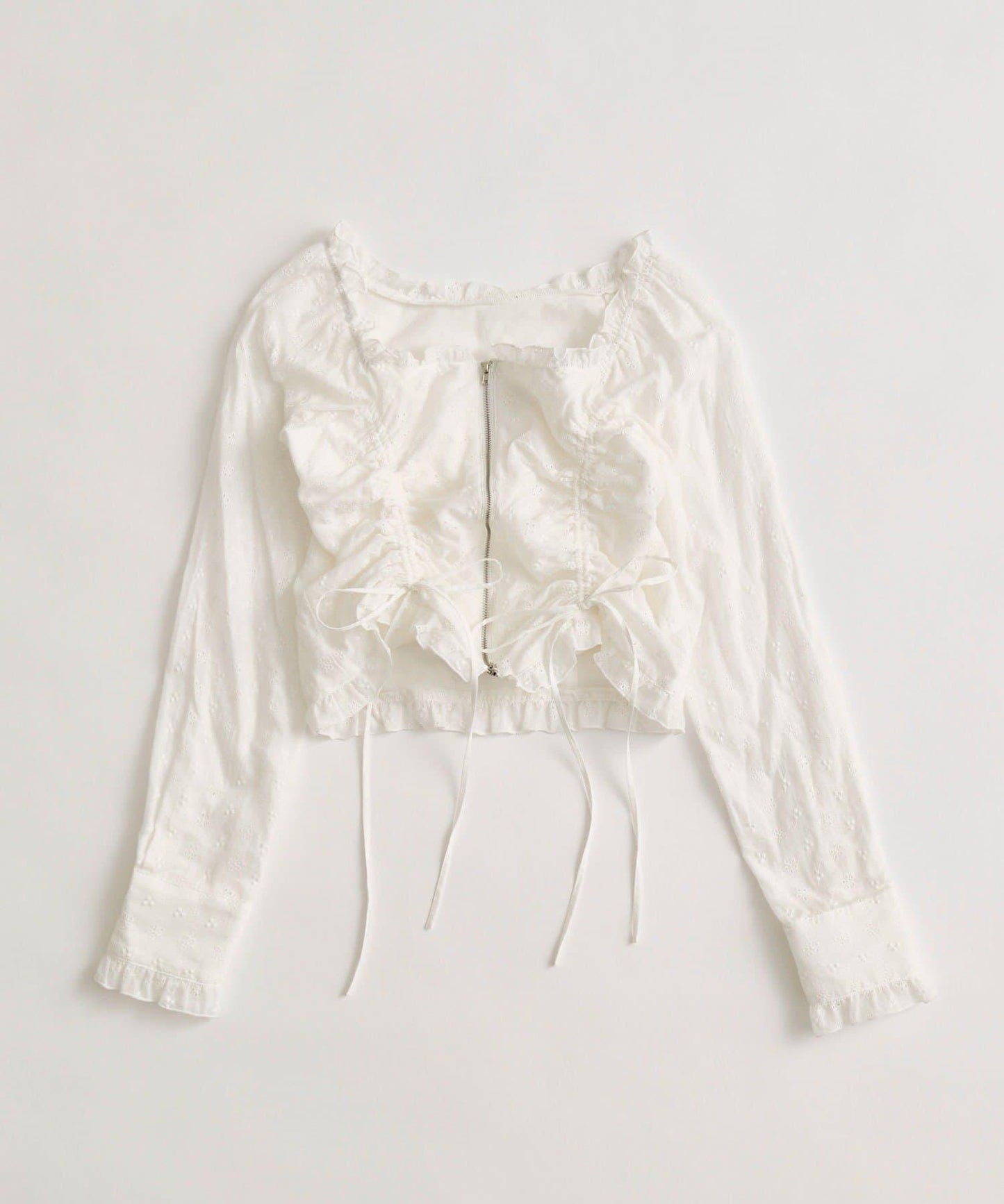 抽繩拉鍊設計襯衫