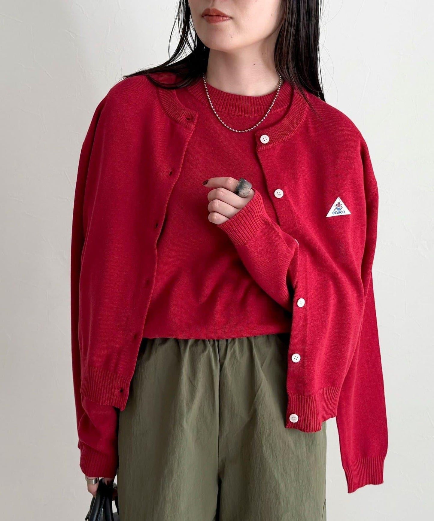 GEVACO/ゲバコ 聯名純棉圓領針織開衫