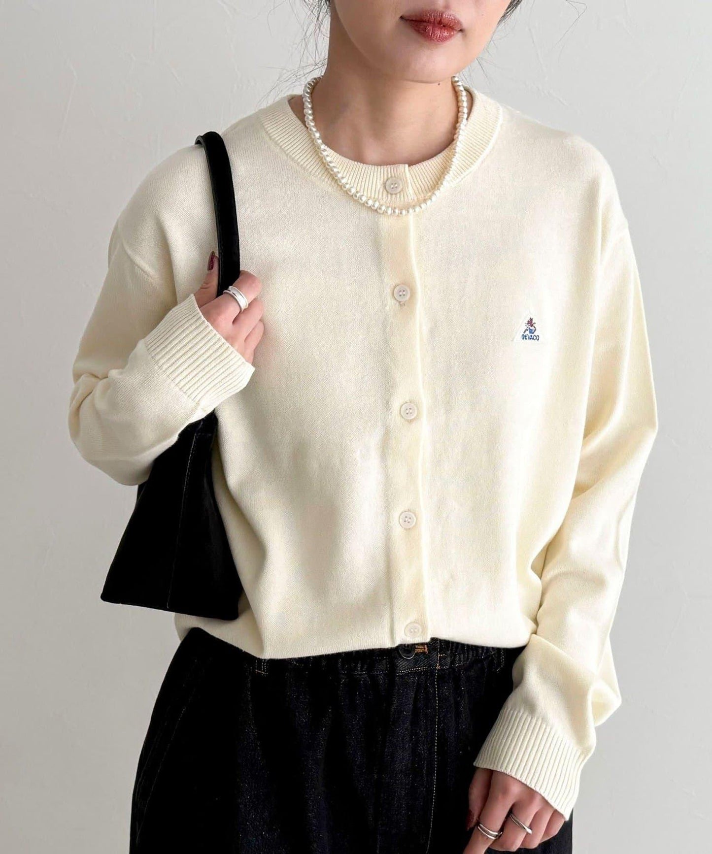 GEVACO/ゲバコ 聯名純棉圓領針織開衫