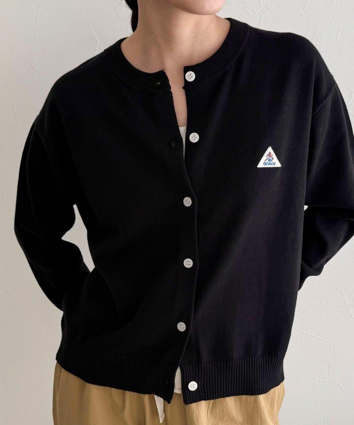 GEVACO/ゲバコ 聯名純棉圓領針織開衫