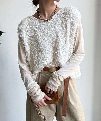 薄紗紗線針織背心（網絡限定）