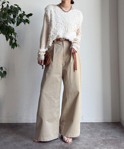 薄紗紗線針織背心（網絡限定）