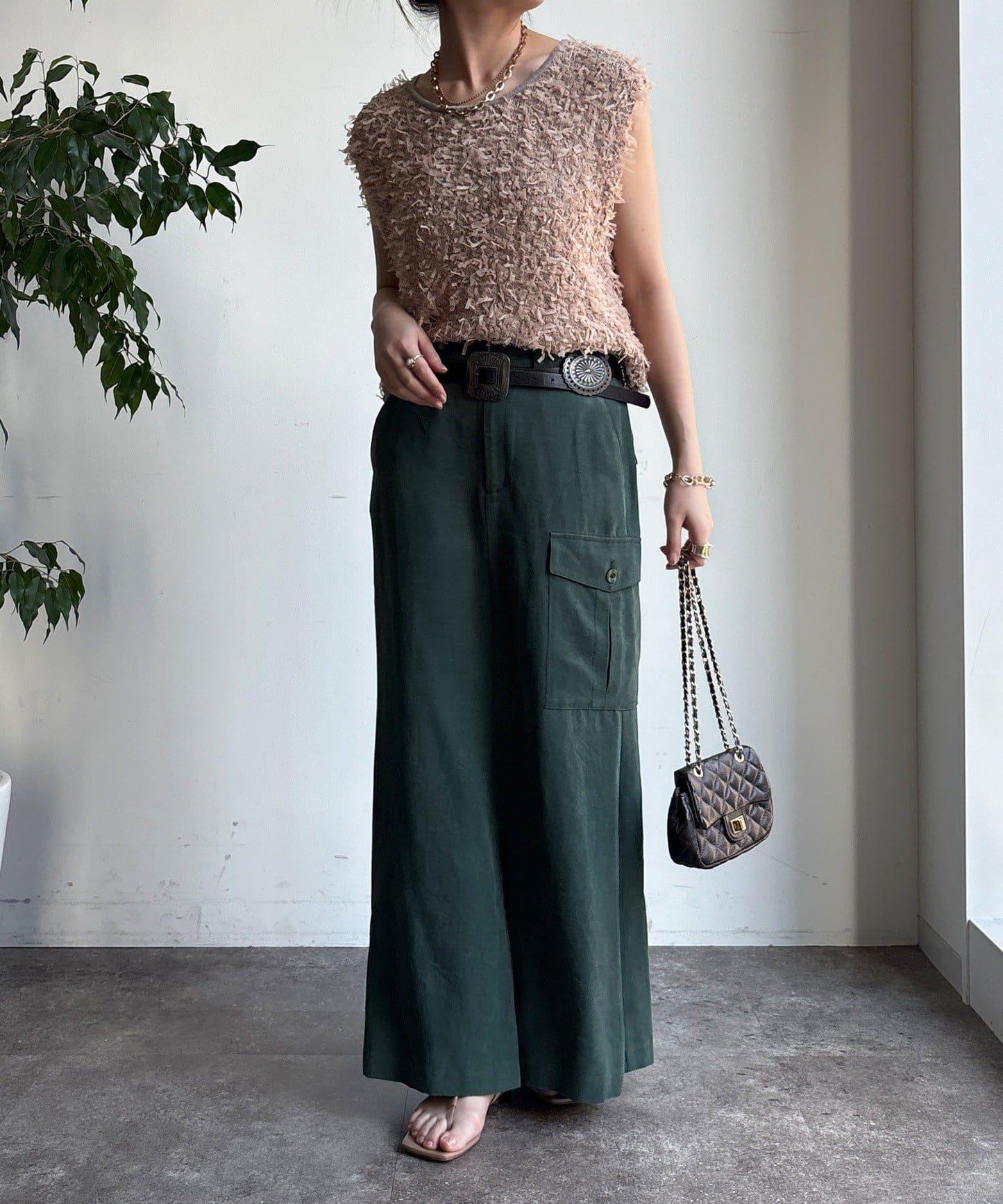 薄紗紗線針織背心（網絡限定）