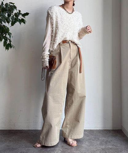 薄紗紗線針織背心（網絡限定）