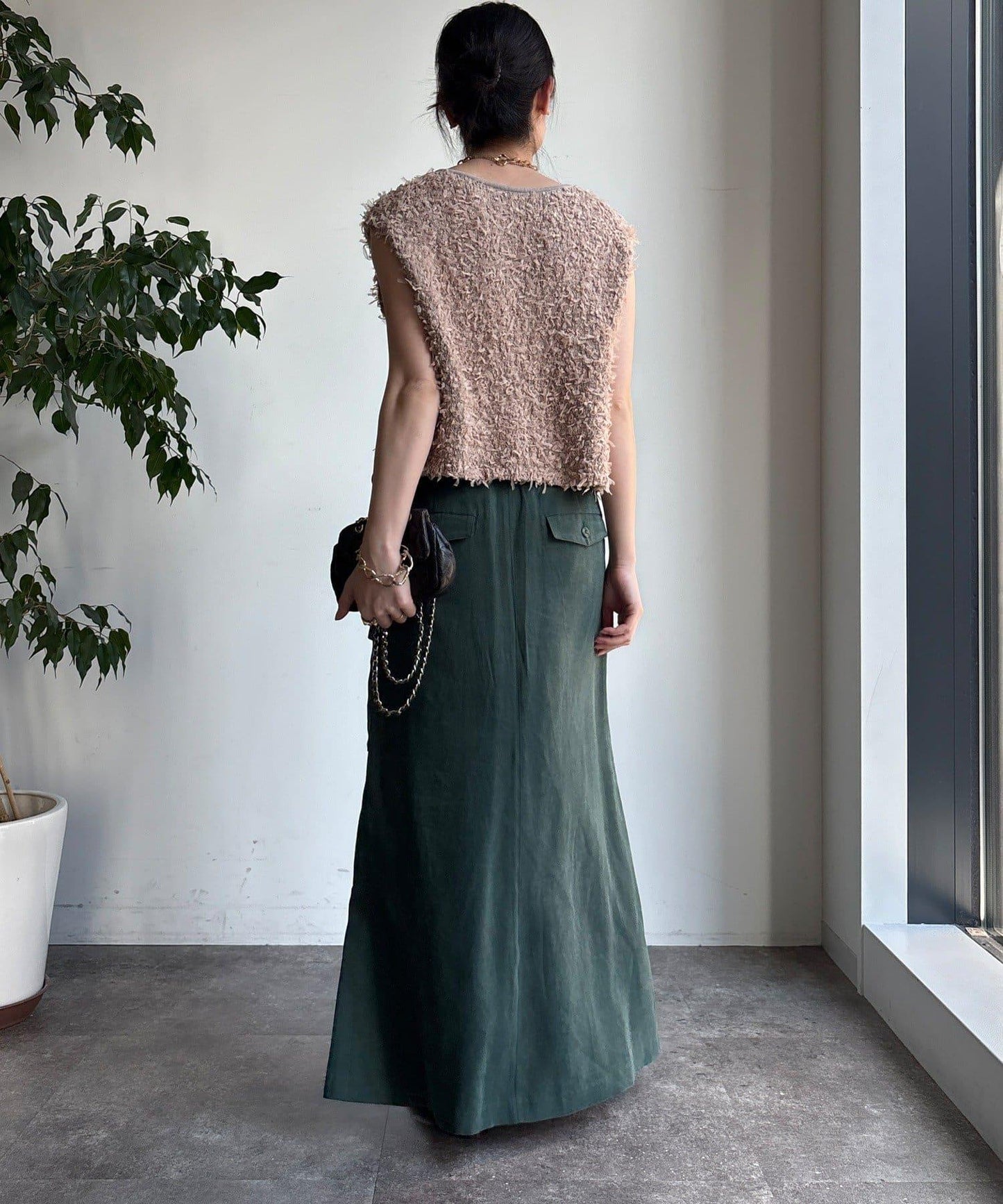 薄紗紗線針織背心（網絡限定）