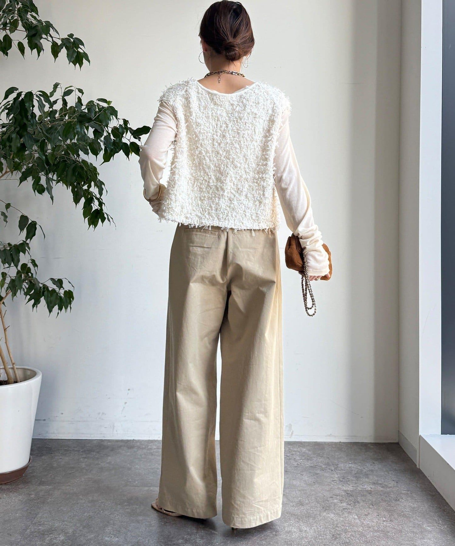 薄紗紗線針織背心（網絡限定）