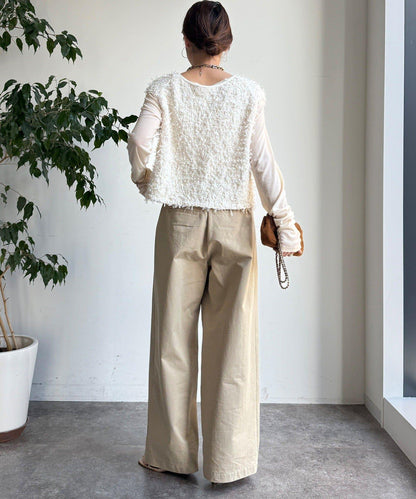 薄紗紗線針織背心（網絡限定）