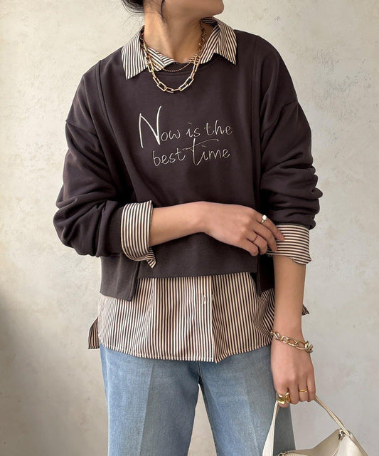 後背拉鍊Logo衛衣