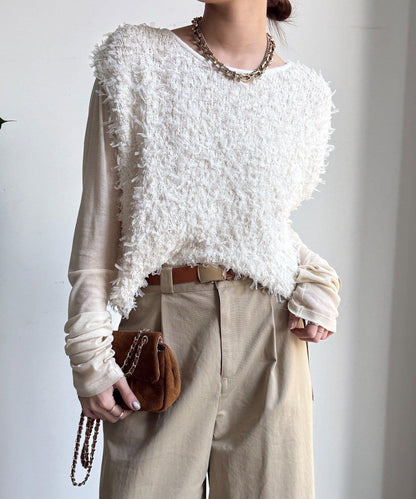 薄紗紗線針織背心（網絡限定）