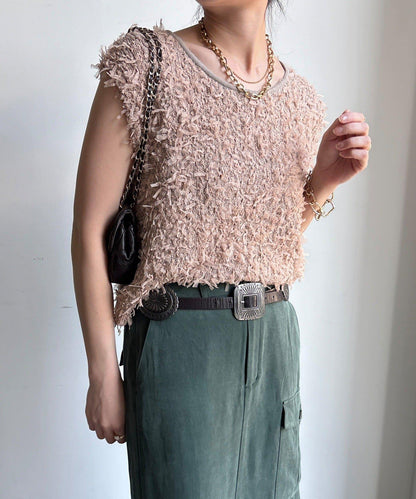 薄紗紗線針織背心（網絡限定）